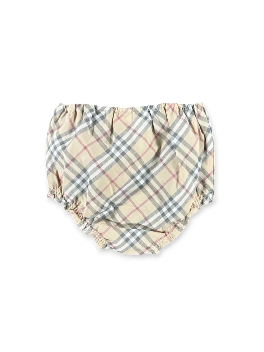 Burberry Children Classic Plaid Baby Bloomers in Beige Size 6m
